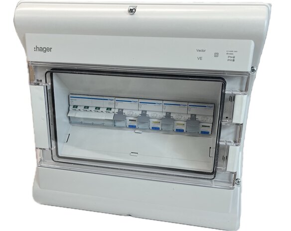 Hager 3 Fase onderverdeler 4 Groepen (ALA) VE112F - IP55