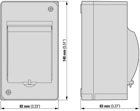 Eaton Miniverdeler met deur - 3 module-eenheden - 177072 / MINI-3-T