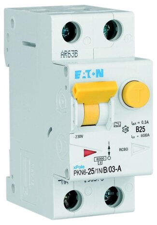 Eaton Aardlekautomaat (alamat) 1P+N 25A B-kar (300mA)