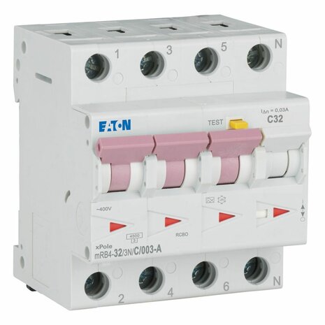 C32 Aardlekautomaat 3P+N 30mA - Eaton 167508