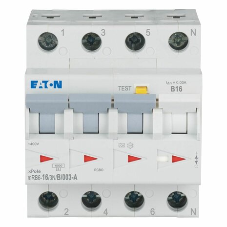 Eaton B16 Aardlekautomaat 3P+N alamat 30mA - 120652