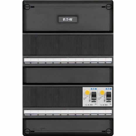 InstallatieKast Eaton DIN-rail 330 / HT330-S64 + 2x 40A 2P Aardlekschakelaar 30mA
