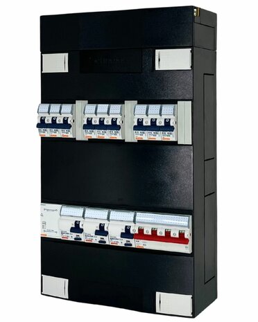 Gewiss GroepenKast 3 Fase 9 Groepen + Beltrafo (3 ALS)