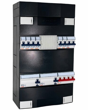 Gewiss 3F Groepenkast 6 Groepen + 2P+2N (2x 4P Aardlek)