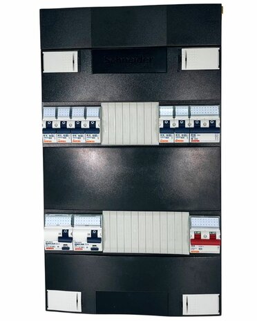 1 Fase Gewiss groepenkast met 6 groepen + Fornuisgroep