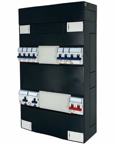 1 Fase Gewiss groepenkast met 6 groepen + FornuisgroepGewiss-GroepenKast-1-Fase-6-Groepen-2P2N-3als