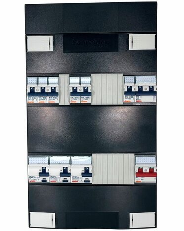 1 Fase Gewiss groepenkast met 6 groepen + Fornuisgroep