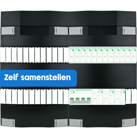Grote Schneider Groepenkast 3 Fase 12 tot 24 groepen - Zelf samenstellen