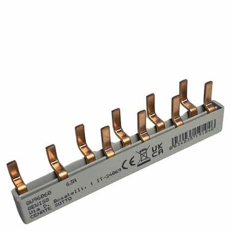 Gewiss kamrail - 1x Aardlek + 4x 1P+N (6 modules) - GW96060