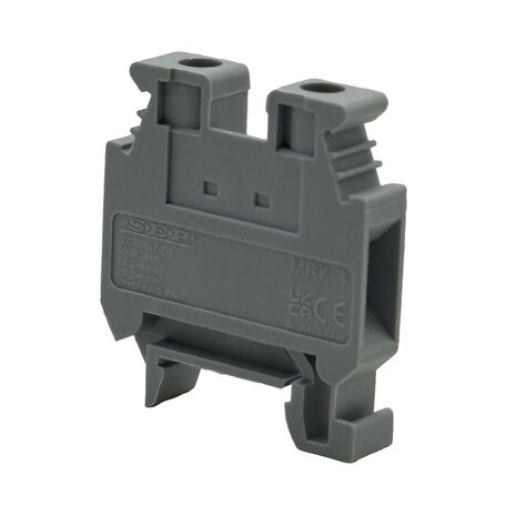 SEP MRK4-G mini rijgklem grijs 0,2-4 mm&sup2; voor TS15 DIN-rail