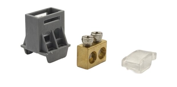 SEP AST16-27 aansluit/verdeelblok transparant 2x16 mm&sup2; voor TS15 DIN-rail