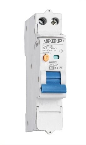 SEP Smalle B20 aardlekautomaat 1P+N (30mA) - Spanningsonafhankelijk