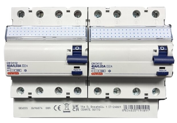 Gewiss GW96074 Kamrail 3 Fase - 8 module - vork