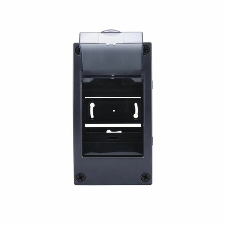 Klep open 4 Module verdeler zwart - miniverdeler met deur SEP MST-4