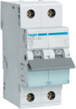 Hager MCN516E - C16 Installatieautomaat 2P (1P+N / 6kA)