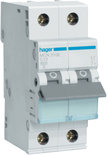 Hager MCN510E - C10 Installatie automaat 2P (1P+N / 6kA)