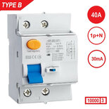 SEP 40A Type B aardlekschakelaar 1P+N (30mA)