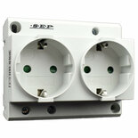SEP Dubbele contactdoos 2P+PE DIN-module - CWCD-2G