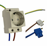 SEP Contactdoos 2P+PE DIN-module - S-WCD+