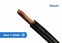 Zwarte 10mm2 groepenkast bedrading - 90 graden! - per meter