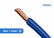 Blauwe 10mm2 groepenkast bedrading - 90 graden! - Per meter