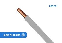 Grijs 6mm2 groepenkast bedrading - 90 graden! - per meter
