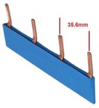 Kamrail 4 Pin Blauw - 1 fase (35,6mm)