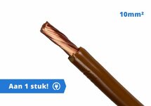 Bruin 10mm2 groepenkast bedrading - 90 graden! - per meter