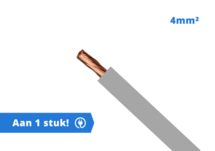 Grijs 4mm2 groepenkast bedrading - 90 graden! - per meter