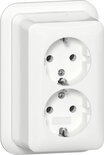 GIRA Wandcontactdoos opbouw - Dubbel (Geaard)