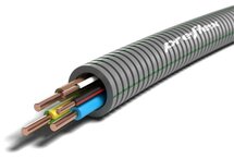 Voorbedrade PREFLEX flexbuis 16mm - VD draad 3x2,5mm² + 2x1,5mm² / bruin, blauw, geel/groen, 2x Zwart (100m)