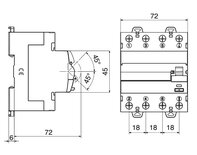 Gewiss 40A (Type B) Aardlekschakelaar 4 Polig (30mA) - GWD4532