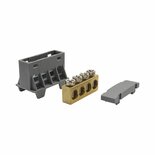 SEP AST16-41 aansluit/verdeelblok grijs 4x16 mm² voor TS15 DIN-rail
