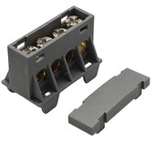 SEP AST16-41 aansluit/verdeelblok grijs 4x16 mm² voor TS15 DIN-rail