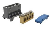 SEP AST16-42 aansluit/verdeelblok Blauw 4x16 mm² voor TS15 DIN-rail