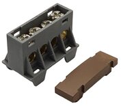 SEP AST16-44 aansluit/verdeelblok bruin 4x16 mm² voor TS15 DIN-rail