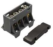 SEP AST16-45 aansluit/verdeelblok zwart 4x16 mm² voor TS15 DIN-rail