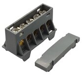 SEP AST16-51 aansluit/verdeelblok grijs 5x16 mm² voor TS15 DIN-rail