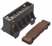 SEP AST16-54 aansluit/verdeelblok bruin 5x16 mm² voor TS15 DIN-rail