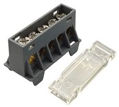 SEP AST16-57 aansluit/verdeelblok transparant 5x16 mm² voor TS15 DIN-rail