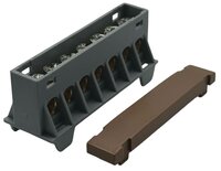 SEP AST16-74 aansluit/verdeelblok bruin 7x16 mm² voor TS15 DIN-rail