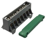 SEP AST16-76 aansluit/verdeelblok groen 7x16 mm² voor TS15 DIN-rail
