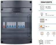 Groepenkast SEP 1 Fase 4 Groepen + Fornuisgroep 2P+2N