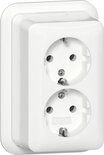 GIRA Wandcontactdoos opbouw - Dubbel (Geaard)