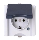 KOPP Wandcontactdoos opbouw - Enkel (Geaard) IP44