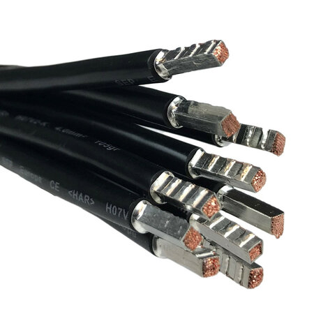 Zwarte 6mm2 (265 mm) groepenkast bedrading