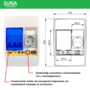 Compacte PV verdeler SEP 1 Fase (1x B25 ALA 100mA + 1 ALA 30mA + 1 WCD) | 0% BTW