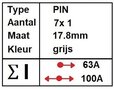 Kamrail 7 Pin - 1 fase (prijs per stuk)