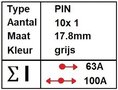 Kamrail 10 Pin - 1 fase (prijs per stuk)