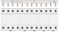 Kamrail 12 modules PIN - 3 fase (1x 3P+N - 4x 1P+N Boven) 10mm²